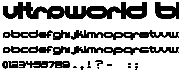 Ultraworld black font